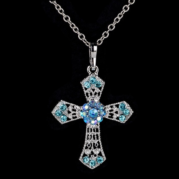 3/$15~Pretty Cross Sweater Chain - Picture 2 of 3
